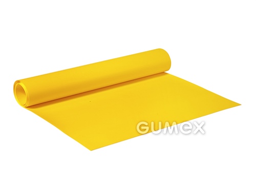 Folie für Kurzwaren 842, 0,3mm, Breite 1400mm, 49°ShD, D62 Dessin, PVC, gelb (4031), 